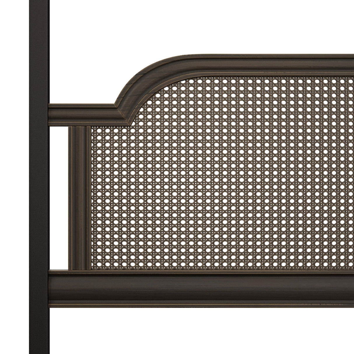 Hillsdale Melanie Wood and Metal King Canopy Bed with Low Footboard, Oiled Bronze Hillsdale