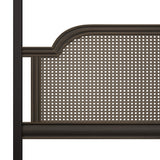 Hillsdale Melanie Wood and Metal King Canopy Bed with Low Footboard, Oiled Bronze Hillsdale