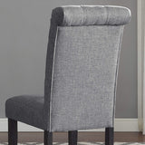Roundhill Furniture Leviton Wood Dining Set, Table with 6 Chairs, Gray Roundhill Furniture