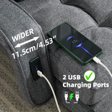 STHOUYN Folding Sofa Bed, Convertible Sleeper Chair Bed with USB, Floor Chair with 5-Position Adjustable Back Support, Small Comfy Couch for Bedroom Small Space, Cozy Chair, Apartment Dorm (Dark Grey) STHOUYN