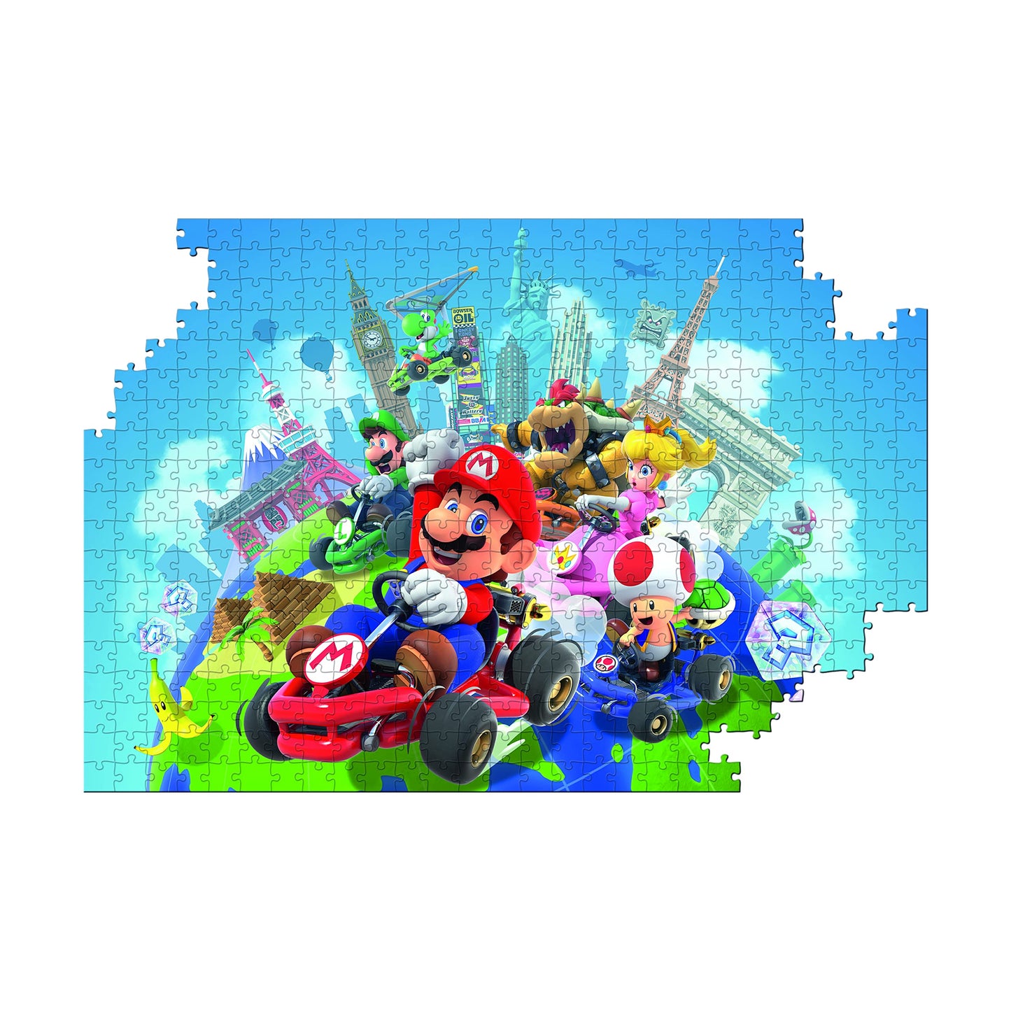 Top Trumps Mario Kart Puzzle 500 Pieces - Toys for Kids 10+ Years and All Adventure Fans, to Play Alone or in Company, Includes Poster