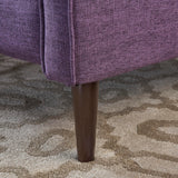 THINK 30 Mid-Century Fabric Rocker Recliner Chair with Tufted Design, Adjustable Single Recliner Sofa with Thicker Seat Cushion with Pocket for Living Room Bedroom Apartment (Purple Style1) THINK 30