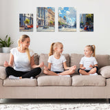 Halobios 4 Packs Blank Canvases for Painting with 8x10in,11x14in(2 of Each), Stretched Canvases for Acrylics, Oils & Other Painting Media, 100% Cotton, 5/8 Inch Profile of Super Value Canvas Pack Halobios