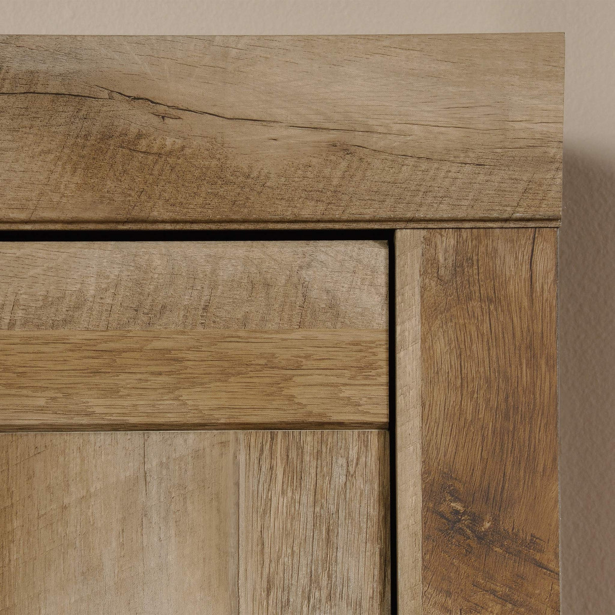 Sauder Adept Narrow Storage Pantry Cabinet, ‎L: 22.60" x W: 16.77" x H: 70.98", Craftsman Oak finish Sauder