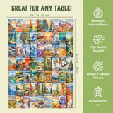 Trekking The National Parks Puzzles for Adults 1000 Pieces - Jigsaw Puzzle with No False Fits - Includes Custom Artwork for All 63 National Parks - Designed by and Made for National Park Enthusiasts Underdog Games