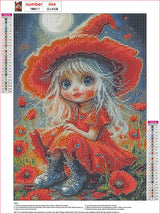 MXJSUA DIY 5D Diamond Painting Kits for Adults, Flower Fairy Diamond Art Painting Full Drill Crystal Rhinestone Embroidery Craft Kits for Home Wall Decor Gifts, 12x16inch MXJSUA