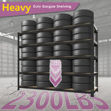 Prilinex Heavy Duty Storage Shelves 48" W x 18" D x 72" H - 5-Tier Adjustable Metal Garage Shelving Unit, Standing Utility Shelf Racks for Pantry Warehouse Kitchen, Black Prilinex