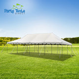 Party Tents Direct 20'x40' Canopy Tent, Weekender Canopy Pole Tent, Easy Up with Heavy Duty PVC White Top, 160 Person Capacity, Outdoor Canopies, Tents for Parties, Weddings & Events Party Tents Direct