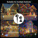 Halloween/Christmas Decorations Laser Projector Lights Outdoor(GRB ), 4 Holiday Theme HD Effects (Halloween, Christmas, Firefly, Dots and Lines), Laser Projector Light Show for Party Garden Decor GREHELP