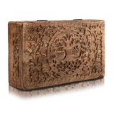 Great Birthday Gifts Handmade Decorative Wooden Jewelry Box Tree Of Life Carving Jewelry Organizer Keepsake Box Treasure Chest Trinket Holder Watch Box Storage Lock Box Housewarming Gift (Brown) The Great Indian Bazaar