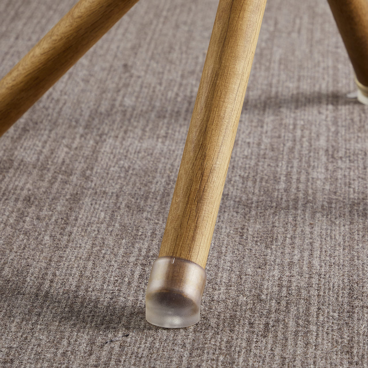 Zouron Swivel Mid Century Modern Office Chair, Ergonomic Desk Chair for Living Room, Computer Chair PU Leather Home Office Chair with Oak Wood Legs, Yellow Brown, No Wheel Zouron