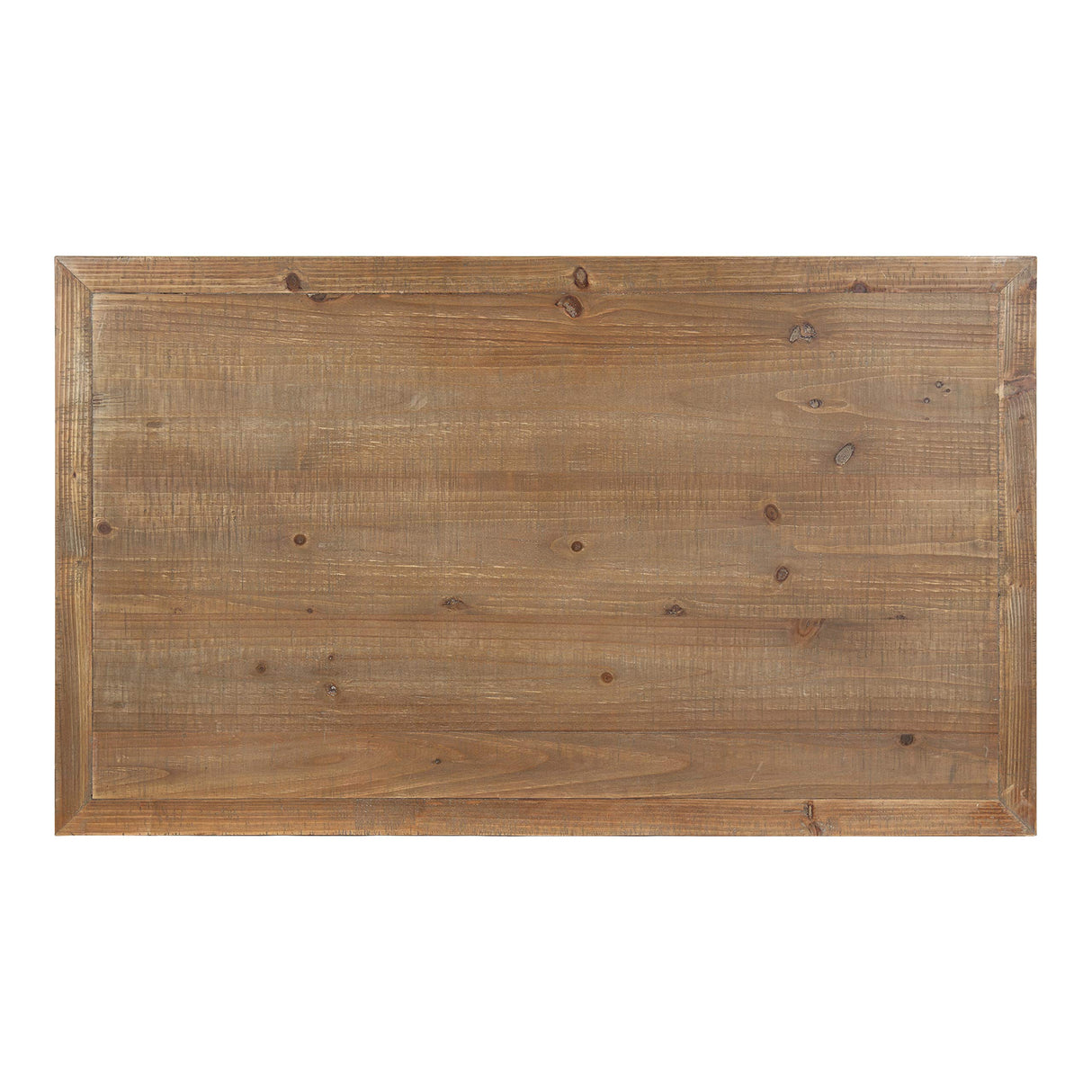 Kate and Laurel Wyldwood Rustic Carved Coffee Table, 38" x 23" x 18", Distressed Brown and White, Farmhouse-Inspired Living Room Decor Kate and Laurel
