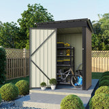 Flamaker Storage Shed Waterproof Metal Garden Shed with Lockable Door Utility Tool Shed Outdoor Storage for Backyard, Patio and Lawn (5 x 3 FT) Flamaker
