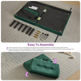 TYBOATLE 65" W Velvet Modern Convertible Folding Futon Couch Sofa Bed w/ 2 USB Charging Ports and arms, Loveseat for Living Room, Office, Apartment, Bedroom (Green) TYBOATLE