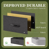 Huuger 70 Inch Black Dresser for Bedroom, TV Stand for 65, 75, 80 Inch TV, 12 Fabric Drawer Long Dresser, Wide Chest of Drawer, Storage Units for Living Room Huuger