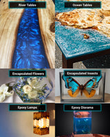 EcoPoxy FlowCast Deep Pour Epoxy Resin Kit - 1.59 Gal / 6L: UV/Yellowing Resistant, Bio-Based Resin | Water Clear Epoxy for River/Ocean Tables and Other Deep Casting Bubble Free Epoxy Projects EcoPoxy