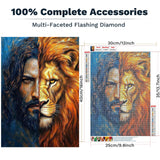 ZENDIYO Jesus Lion Diamond Painting Kits for Adults, 5D Diamond Art Kits for Adults Beginners, DIY Full Drill Diamonds Dots Gem Art Painting and Crafts for Home Wall Decor 12x16inch ZENDIYO