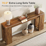 Tribesigns 70.9-Inch Extra Long Console Table, Farmhouse Wood Sofa Table Behind Couch, Narrow Entryway Accent Table for Living Room, Hallway, Entrance, Foyer, Dark Brown Tribesigns