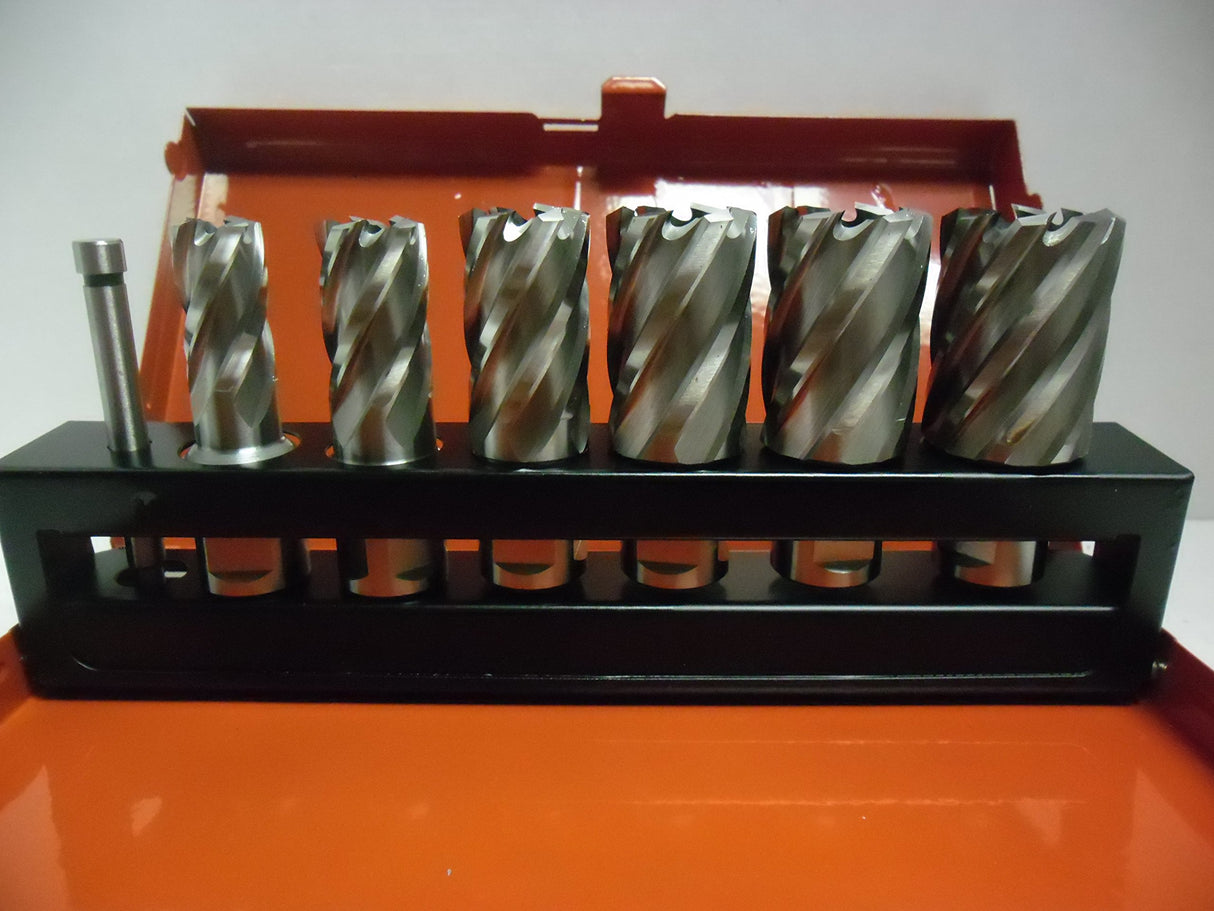 BLUEROCK Magnetic Drill BRM-35A-B w/ 1" Annular Cutter Set - Mag w/Broach BLUEROCK