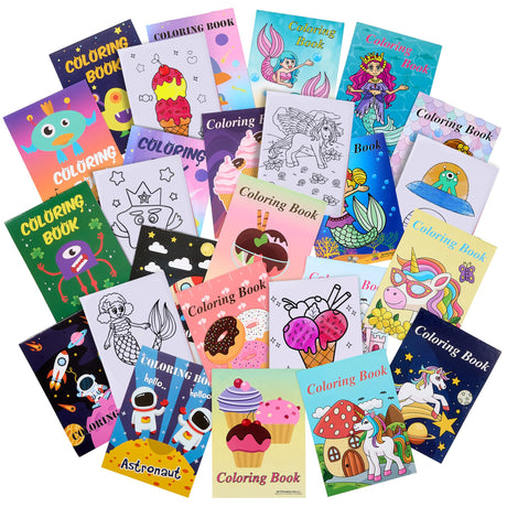Playbees Assorted Coloring Books - 20PK - 5 Unique Themes - Kids Coloring Books Bulk for Ages 3-8 - Educational Art Gifts, Creative Learning Tools - Boys & Girls - 5x7 Inch Playbees