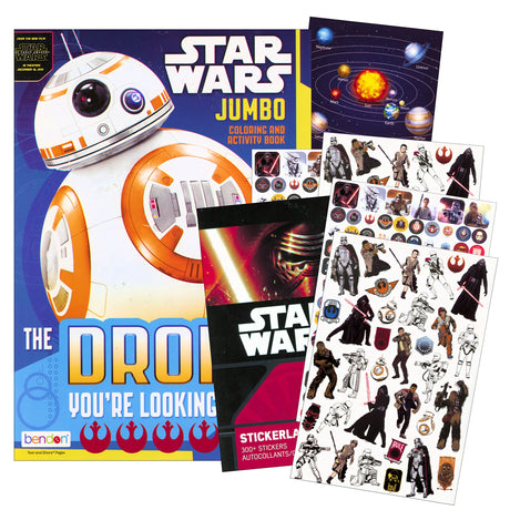 Star Wars Coloring Book with Stickers ~ Includes Bonus Solar System Sticker! Disney Studios
