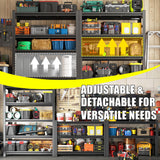 72''H Garage Storage Shelves Heavy Duty Garage Shelving Units, 3000 LBS Steel Industrial Shelving, Adjustable 5-Tier Metal Utility Shelf Organizer for Warehouse, Basement, Black (72''Hx36''Wx16''D) ErgoNova