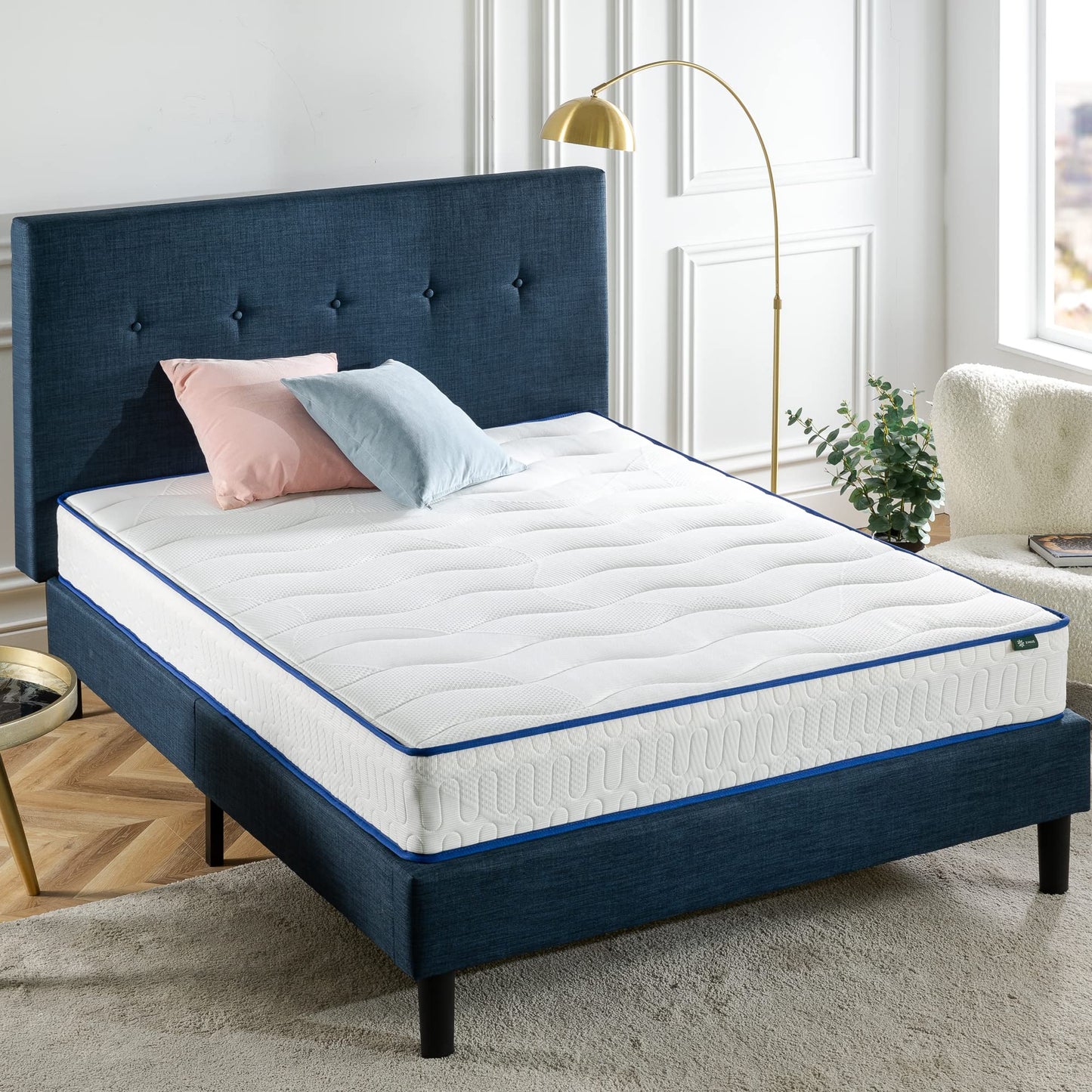 ZINUS 8 Inch Essential Innerspring Mattress, Full, Medium Firm Feel, CertiPUR-US Certified, Mattress in A Box