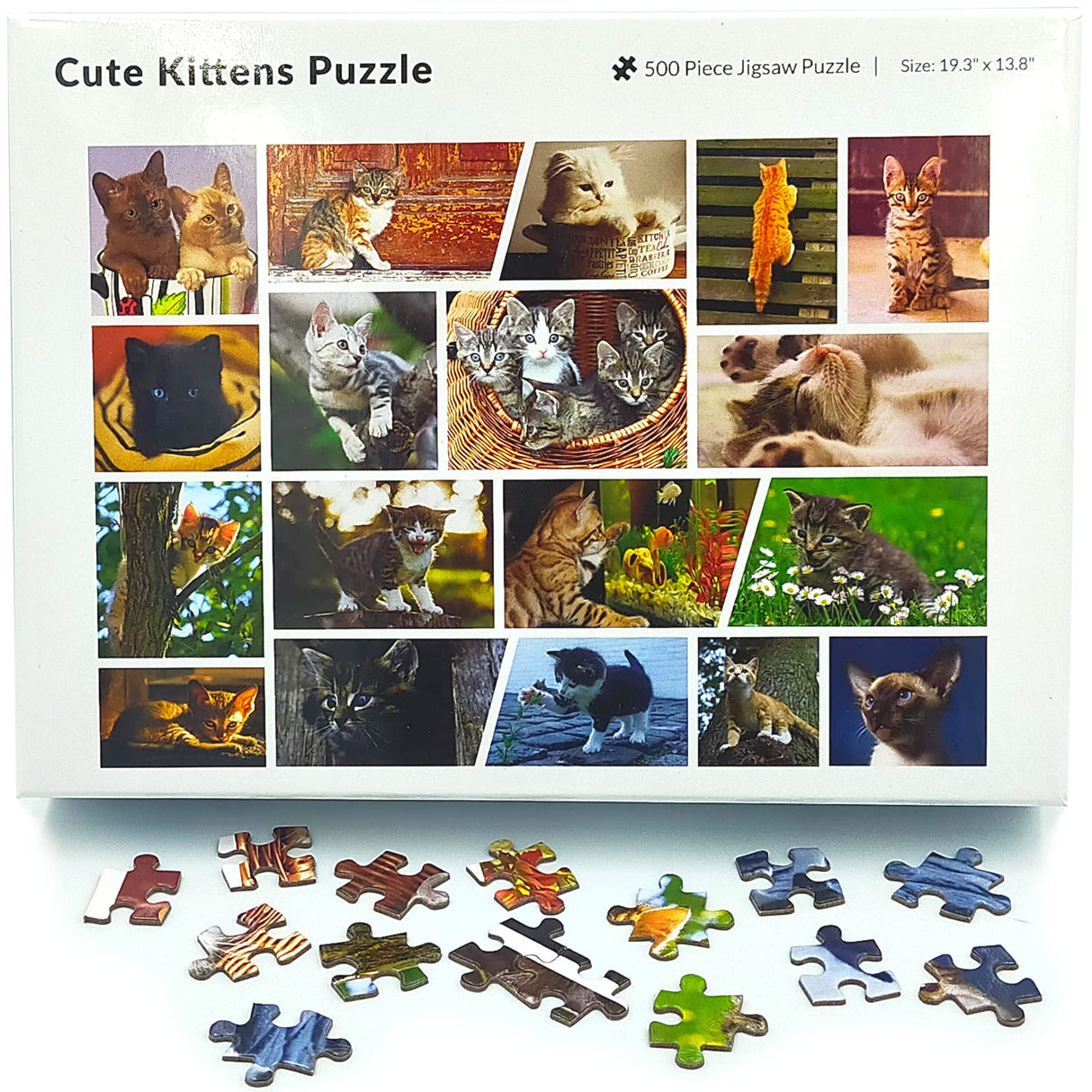 Better Me Cute Kittens 500-Piece Jigsaw Puzzle - Cat Lover Collage with Black Cats, Tabbies, Siamese & More, Fun Puzzle for Adults & Kids (500 Pieces) Better Me
