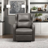 Lexicon Manual Recliner Chair, Reclining Sofa Chair, Home Theater Seating, Wall Hugger, Manual Recliner for Living Room/Office/Apartment, Easy Assembly, Gray Faux Leather Lexicon