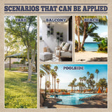 2 Set Outdoor Wooden Patio Lounge Chair Beach Sling Chair Set Height Portable Reclining Beach Chair Solid Wood Frame with White Polyester Canvas 3 Level,Blue FDW