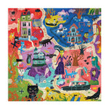 Mudpuppy Welcome to Spooky Town – 500 Piece Family Jigsaw Puzzle Featuring Bold and Spooky Illustrations of A Haunted Town Filled with Goblins Ghouls and Monsters Galison