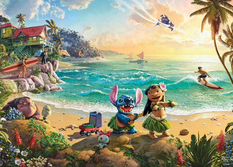 Ceaco - Thomas Kinkade - Disney - Lilo and Stitch - 1000 Piece Jigsaw Puzzle Ceaco