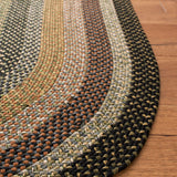 SAFAVIEH Washable Rug Outdoor Braided Collection - 5' x 8' Oval, Multi, Handmade & Reversible, Non-Shedding & Easy to Clean, Ideal for Patio, Backyard, Mudroom (BRD308A) SAFAVIEH