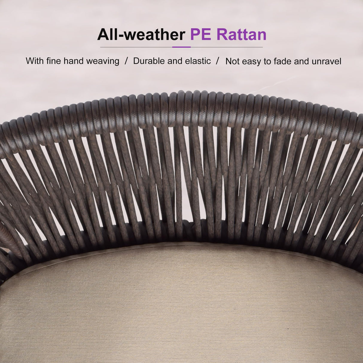 PURPLE LEAF 9 Pieces Outdoor Dining Set Patio Furniture Set Aluminum Rattan Wicker Patio Dining Table and Chairs Set for 8 for Lawn Backyard Deck Brown PURPLE LEAF