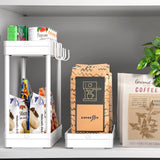 Simple Houseware Kitchen Cart Storage 3-Tier Slim/Super Narrow Shelves with Handle, 26.5'' Height/5.5'' Width for Narrow Place, White Simple Houseware