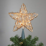 Kurt S. Adler Kurt Adler 20-Light Gold Rattan Star Treetop Kurt S. Adler