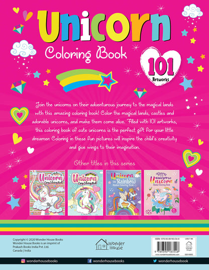 101 Unicorn Colouring Book: Fun Activity Colouring Book For Children