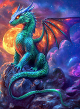 Prime Time Puzzles 1000 Piece Jigsaw Puzzle for Adults - Fantasy Dragon Under The Moonlight - Challenging Puzzle Perfect for Game Nights - 1000 Piece Puzzle for Adults. 20x27 inches (Dragon Eclipse) Prime TIme Puzzles