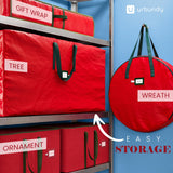 Heavy Duty Christmas Tree Storage Bag 7.5 Ft - Christmas Tree Bag Red - Tree Bags For Storage - Xmas Tree Storage Bag Holds 7.5 Ft Christmas Tree Bag For All Year Round Christmas Storage URBUNDY