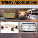 6 Inch Caster Wheels, Heavy Duty Casters Load 2800 Lbs, Industrial Swivel Silent Caster Wheels for Workbench Cart and Furniture Set of 4 Feirenql