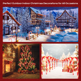 Christmas Candy Cane Lights 12Pcs Christmas Pathway Lights with 72 Count Incandescent Clear Lights, Connectable 12 Inch Pathway Makers Lights for Indoor Outdoor Walkway Patio Yard Lawn Decorations KiflyTooin