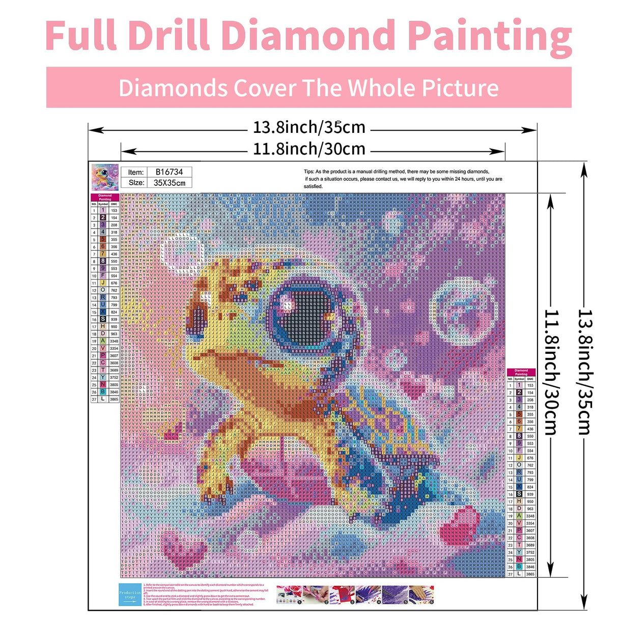 GEEHEIY Sea Turtle Diamond Art Kits for Kids, 5D Turtle Diamond Painting Kits for Adults Beginner, DIY Animal Gem Art Dots for Adults, Perfect for Home Wall Decor 14x14 Inch GEEHEIY