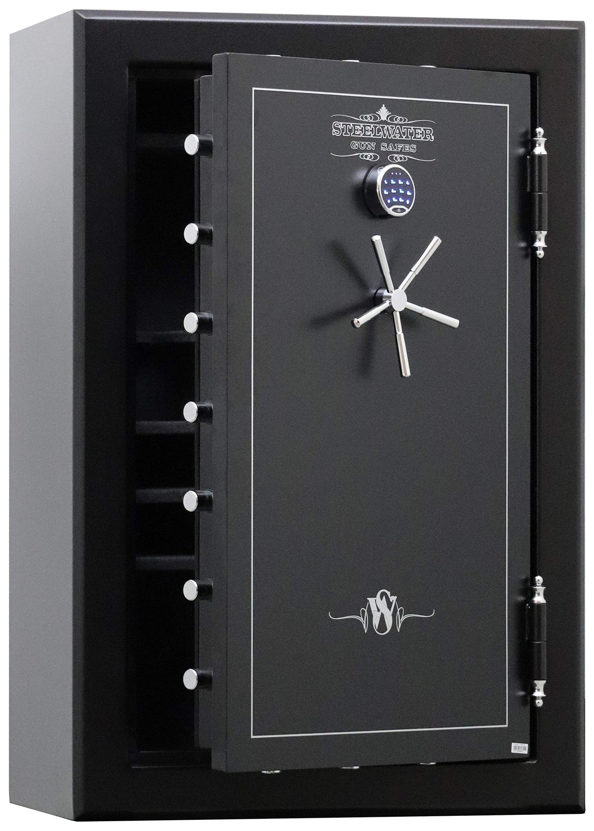 STEELWATER GUN SAFES New Improved Heavy Duty E.M.P Proof, 39 Long Gun, 2 Hour Fire Protection, Auto LED LIghts, Dehumidifier, Door Organizer, Interior Outlet, for Rifles, and more. AMHD593924-EMP Steelwater Gun Safes