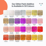 v1rtus Silver Holographic Glitter Paint Additive 400g with 4X Finishing Buffing Pads | for Painting Glitter Walls | Add to Interior or Exterior Paint v1rtus