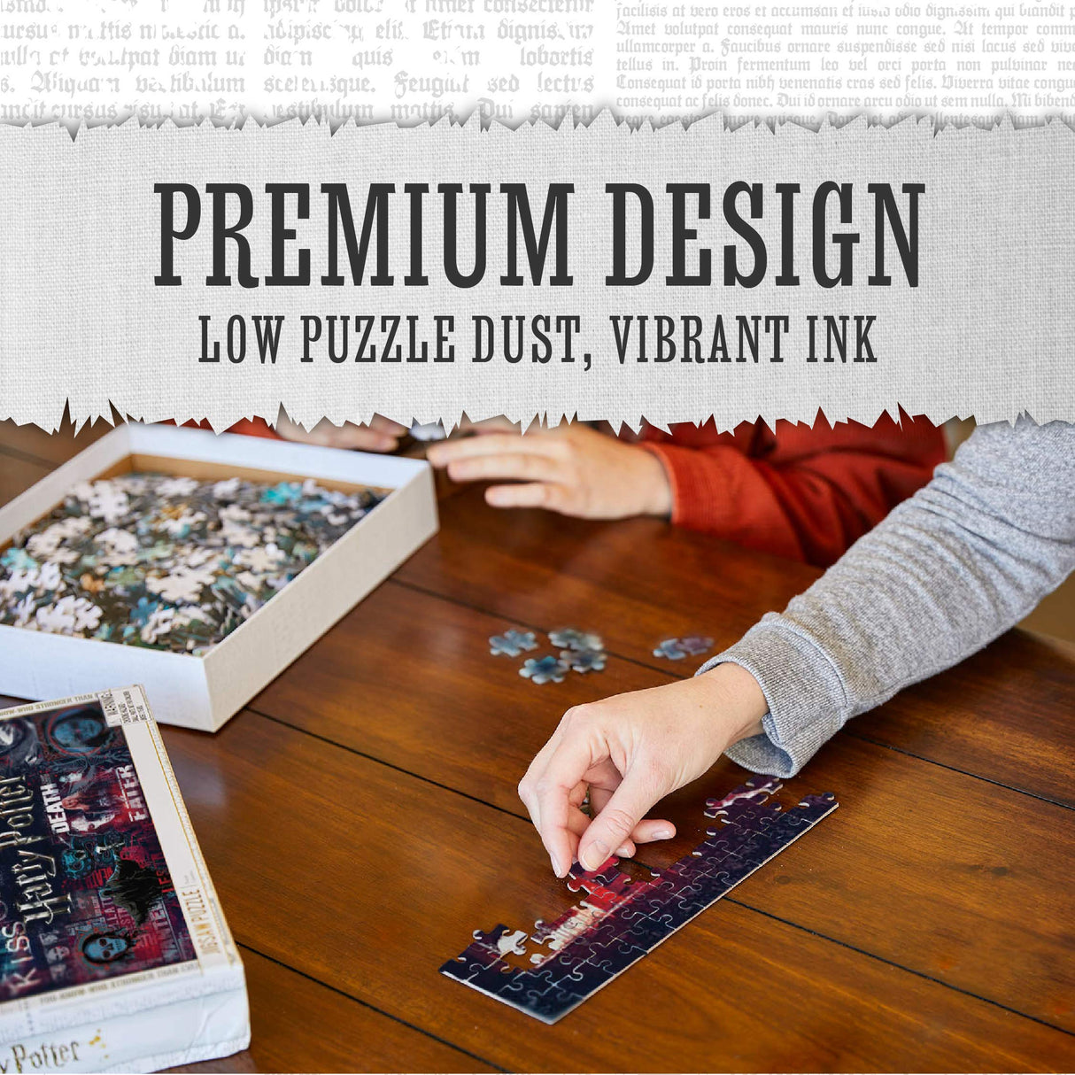 Paladone Harry Potter Dark Arts 1000 Piece Jigsaw Puzzle, featuring Voldemort and Death Eaters - 30" x 24" Spooky Merchandise & Poster for Harry Potter Fans, Black Paladone