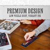 Paladone Harry Potter Dark Arts 1000 Piece Jigsaw Puzzle, featuring Voldemort and Death Eaters - 30" x 24" Spooky Merchandise & Poster for Harry Potter Fans, Black Paladone