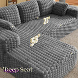 VanAcc 106’’ Oversized Modular Sectional Sofa, Deep Seat Cloud Couch with Corduroy Upholstery, L Shaped Boneless Sofas, Easy No-Assembly Lounge Couches for Living Room, Grey VanAcc