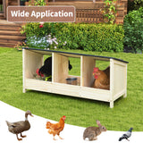 COZIWOW 3 Compartment Chicken Nesting Boxes, Chicken Laying Boxes with Asphalt Roof, Chicken Coop Accessories,Wood Nesting Boxes for Hen,Duck,Poultry,Bird,Dove COZIWOW