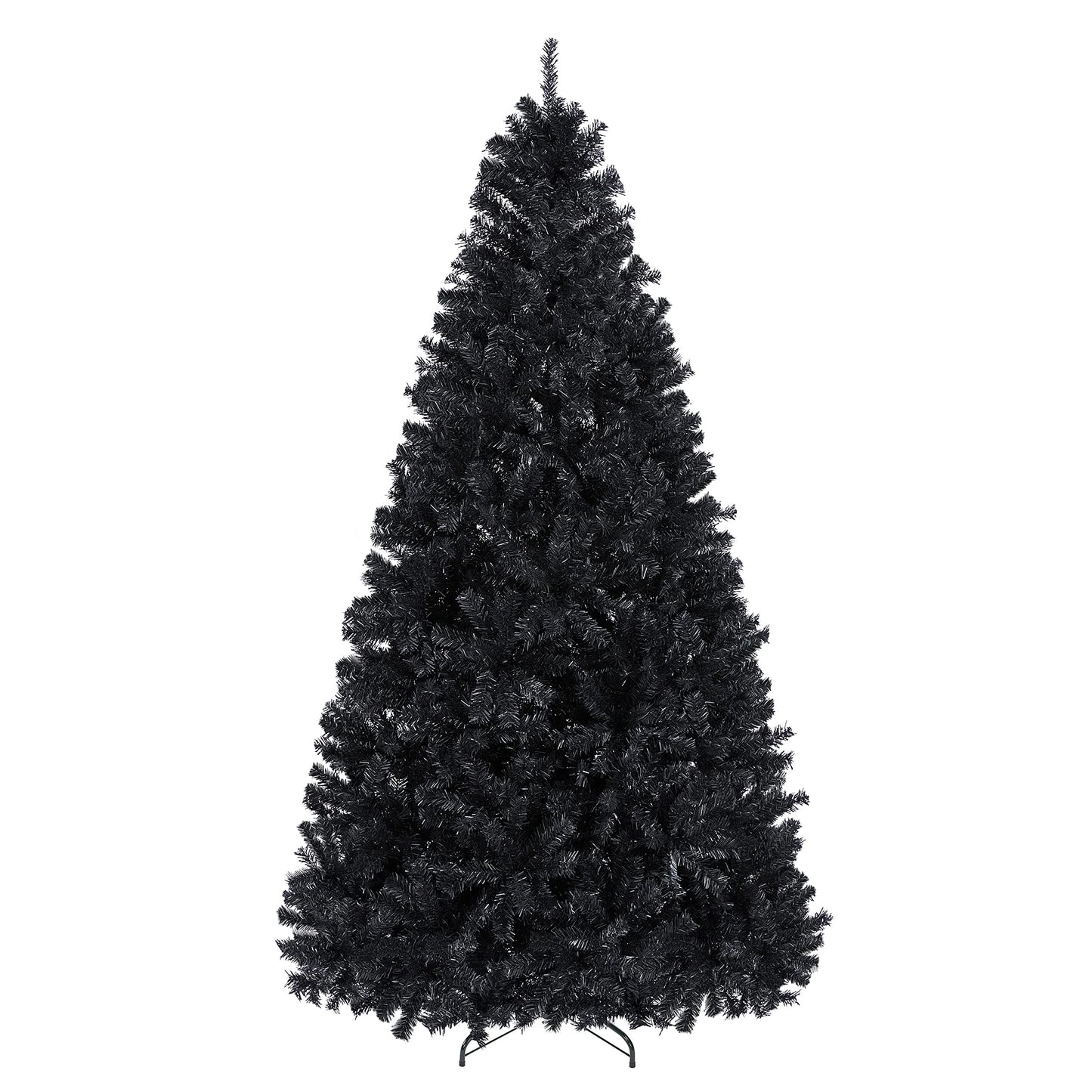 Yaheetech 7.5ft Black Artificial Christmas Pine Tree Seasonal Holiday Carnival Home Party Decoration for Home, Office Indoor Outdoor with 1749 Branch Tips and Foldable Stand