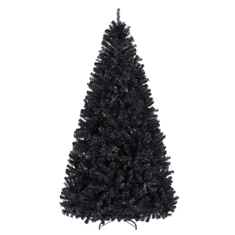 Yaheetech 7.5ft Black Artificial Christmas Pine Tree Seasonal Holiday Carnival Home Party Decoration for Home, Office Indoor Outdoor with 1749 Branch Tips and Foldable Stand Yaheetech